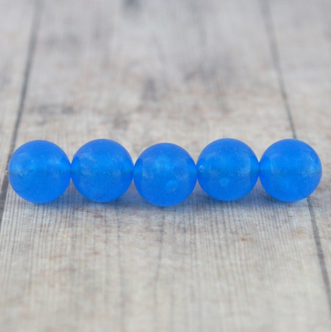 KORALIKI FLUORESCENCYJNE NIEBIESKIE 8 mm 5 szt. KORALIKI FLUORESCENCYJNE NIEBIESKIE 8 mm 5 szt.