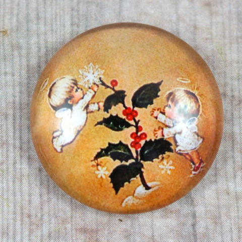 KABOSZON SZKLANY ANIOŁKI 20 mm. KABOSZON SZKLANY ANIOŁKI 20 mm.