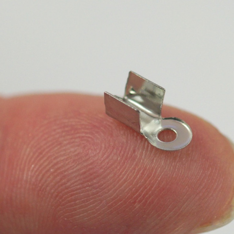 KOŃCÓWKA ZACISK SREBRNA 12x4 mm 10 szt. KOŃCÓWKA ZACISK SREBRNA 12x4 mm 10 szt.
