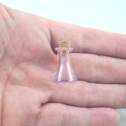 MINI BUTELECZKA SZKLANA RÓŻOWA MINI BUTELECZKA SZKLANA RÓŻOWA